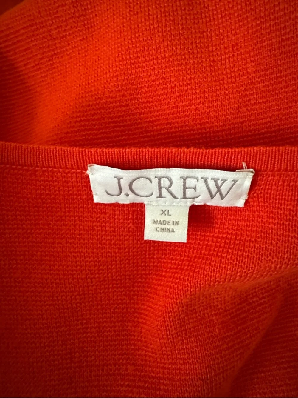 J. Crew Giselle V-Neck Sweater-Blazer in Orange, Gold Buttons Cardigan XL